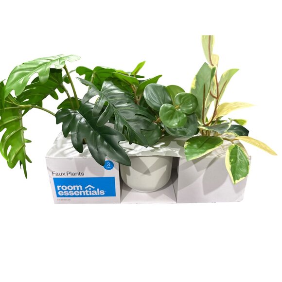 Room Essentials 3-Pack Faux Plants & Faux Greenery 2pcs. Home Or Office Decor - Picture 2 of 7